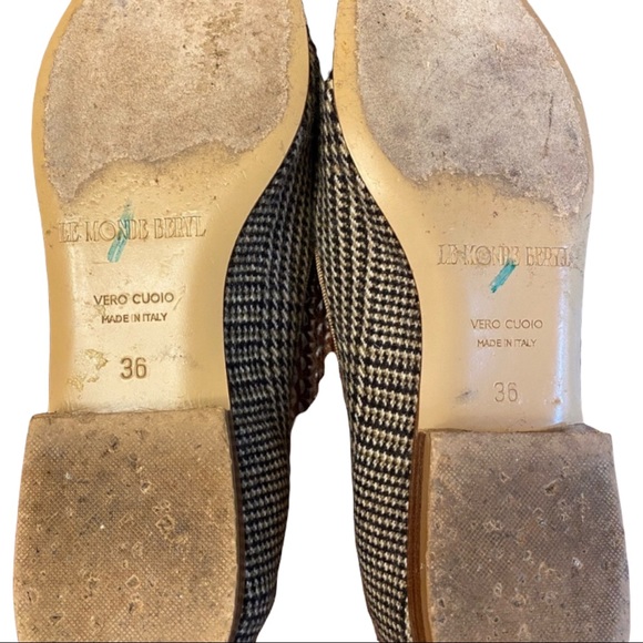 Le Monde Beryl Venetian Loafers in Houndsooth - Picture 7 of 8